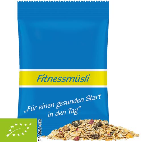 Organic muesli strawberry, ca. 50g, maxi bag