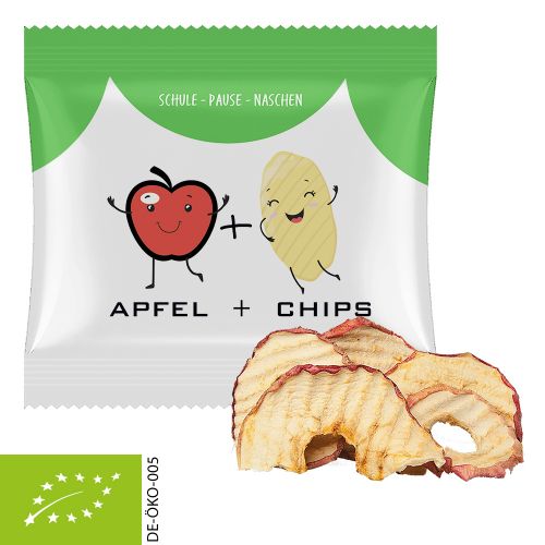 Organic apple chips, ca. 15g, maxi bag