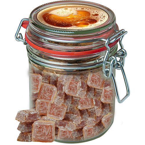 Bavarian malt candy, ca. 200g, candy jar maxi with label