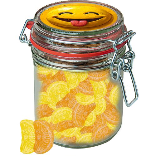 Lemon and orange candy, ca. 200g, candy jar maxi with label