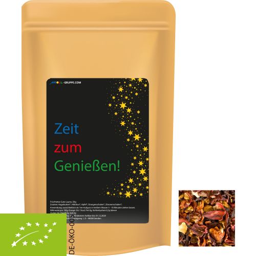 Organic fruit tea good mood, ca. 50g, midi stand up pouch with label