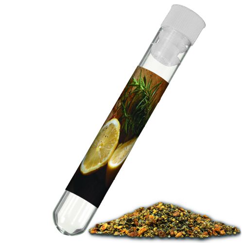Lemon pepper, ca. 6g, test tube with label