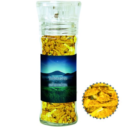 Nasi goreng, ca. 35g, transparent spice mill with label