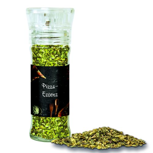 Pizza herb, ca. 15g, transparent spice mill with label