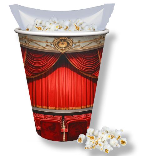 Popcorn sweet, ca. 20g, maxi snack cup with maxi bag