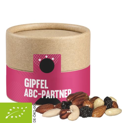 Organic trail mix, ca. 40g, cardboard can mini