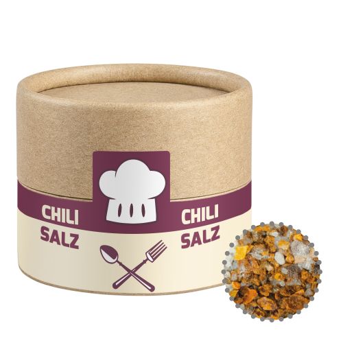 Chili salt, ca. 30g, cardboard can mini