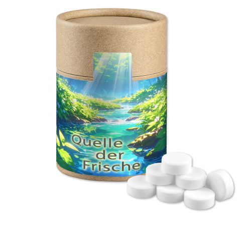 Peppermint drops sugar free, ca. 80g, cardboard can midi