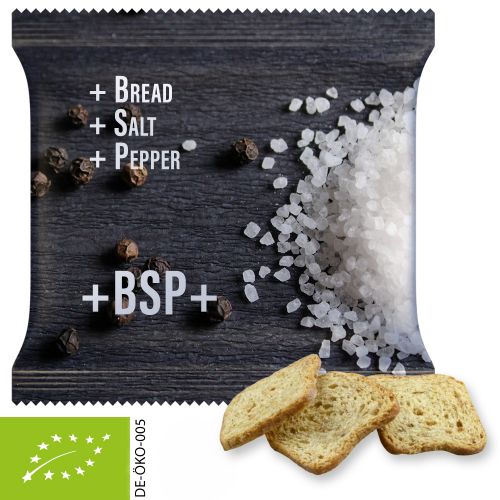 Organic bread chips salt and pepper, ca. 20g, maxi bag