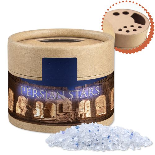 Persian blue sapphire salt, ca. 55g, cardboard shaker mini