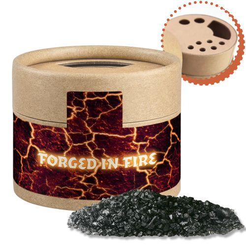 Black lava salt, ca. 75g, cardboard shaker mini