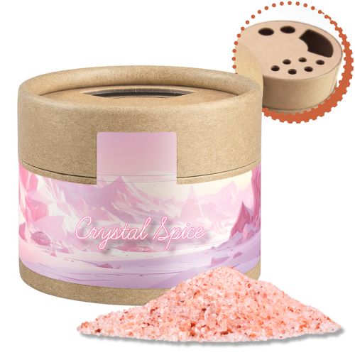Pink crystal salt, ca. 75g, cardboard shaker mini