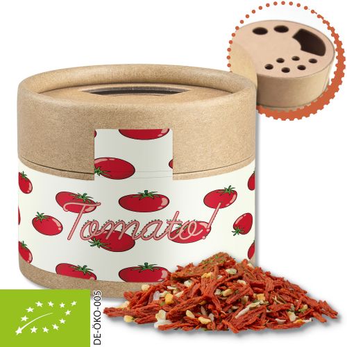 Organic tuscan bruschetta, ca. 28g, cardboard shaker mini