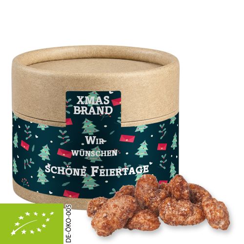 Organic burnt almonds, ca. 40g, cardboard can mini