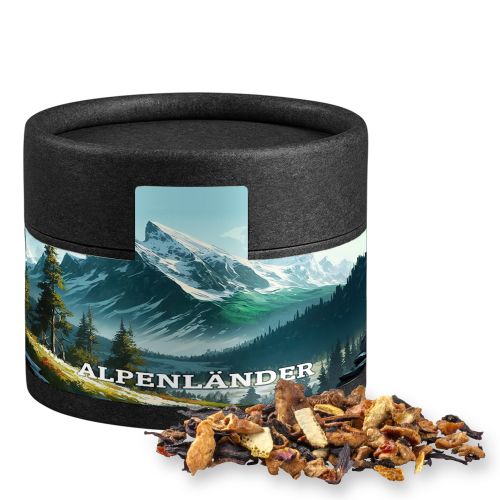Grandmas baked apple tea, ca. 25g, cardboard can mini black
