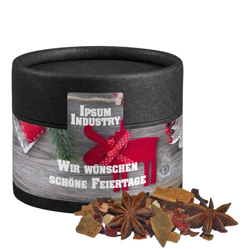 Mulled wine spice, ca. 20g, cardboard can mini black
