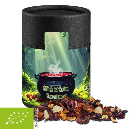 Organic fruit tea good mood, ca. 50g, cardboard can midi black