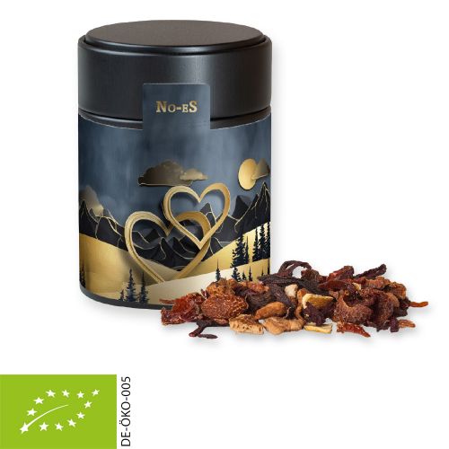 Organic fine mulled wine spice, ca. 60g, metal tin midi black