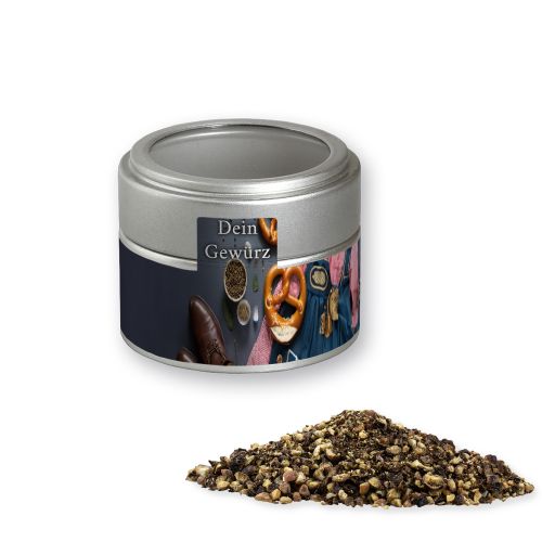 Pepper crushed, ca. 55g, metal tin mini silver with window