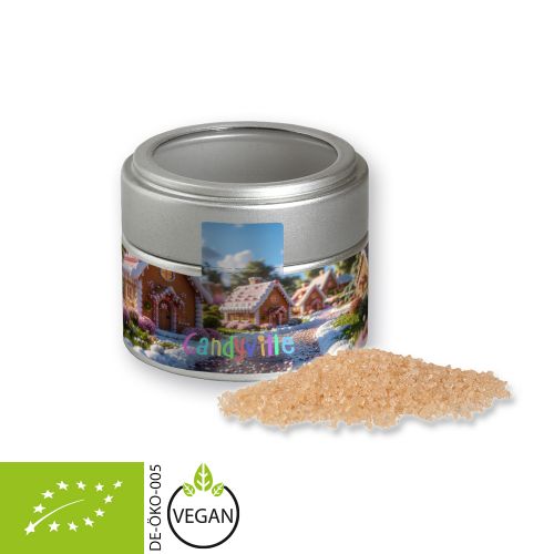 Organic spice mix lebkuchen, ca. 70g, metal tin mini silver with window