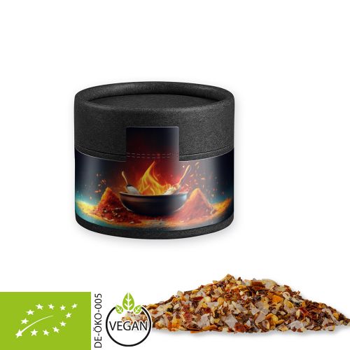 Organic fire and flame spice, ca. 40g, cardboard can mini black