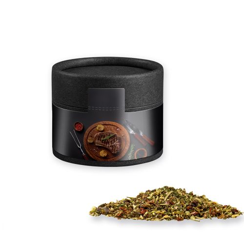 Steak spice, ca. 40g, cardboard can mini black