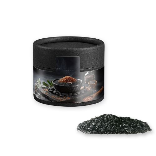 Black lava salt, ca. 75g, cardboard can mini black