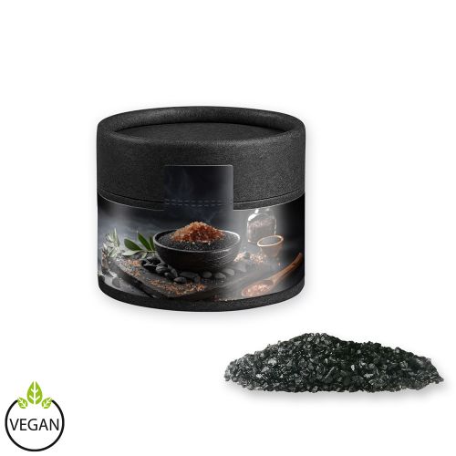 Black lava salt, ca. 75g, cardboard can mini black