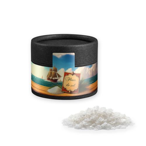 Fleur de Sel, ca. 40g, cardboard can mini black
