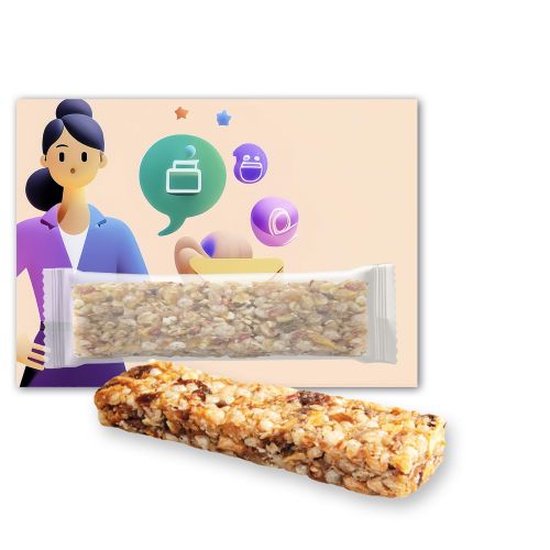 Cereal bar apple, ca. 25g, express promotional card with print