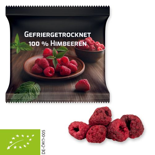 Organic freeze-dried raspberries, ca. 15g, maxi bag