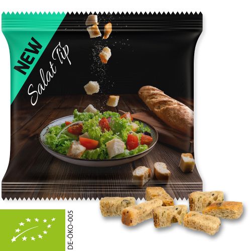 Organic herb croutons, ca. 8g, maxi bag