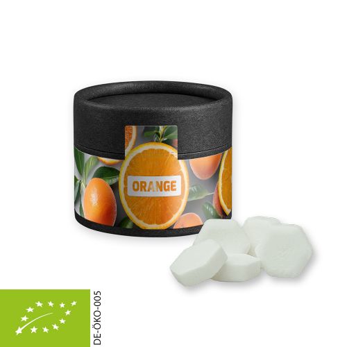 Organic dextrose orange, ca. 40g, cardboard can mini black