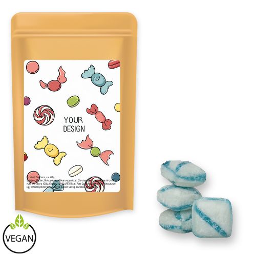 Fresh breeze candy, ca. 80g, midi stand up pouch with label