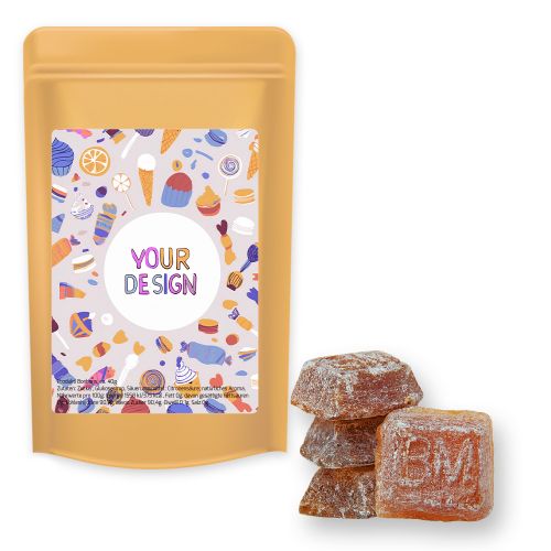 Bavarian malt candy, ca. 80g, midi stand up pouch with label