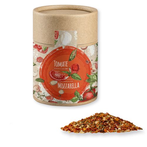 Tomato mozzarella spice, ca. 50g, cardboard can midi