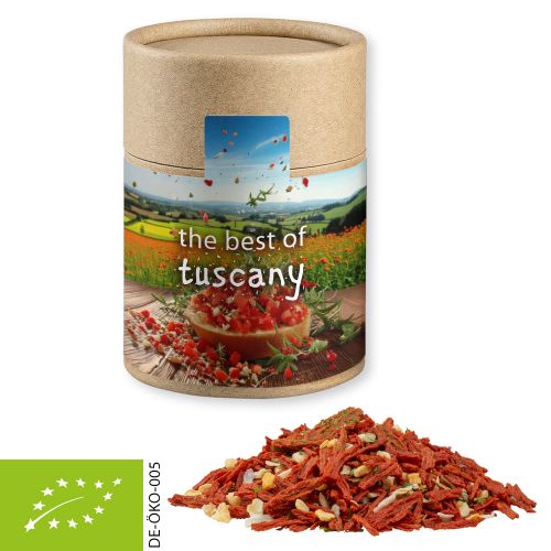 Organic tuscan bruschetta, ca. 50g, cardboard can midi