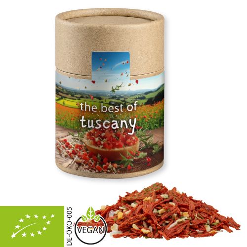 Organic tuscan bruschetta, ca. 50g, cardboard can midi