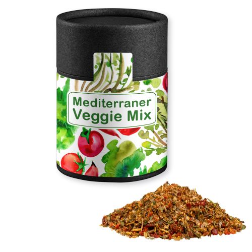 Mediterranean veggie mix, ca. 50g, cardboard can midi black
