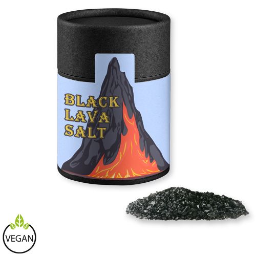 Black lava salt, ca. 135g, cardboard can midi black