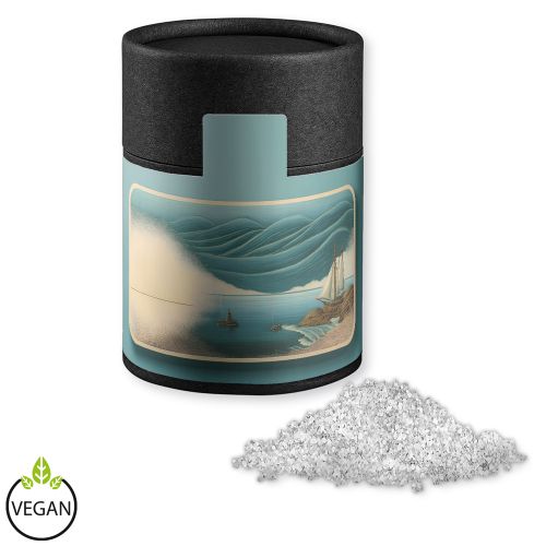 Fleur de Sel, ca. 65g, cardboard can midi black