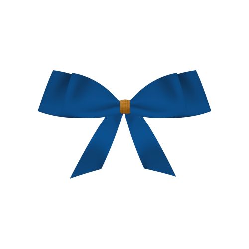 Deco, ca. 1g, ribbon blue small with golden clip