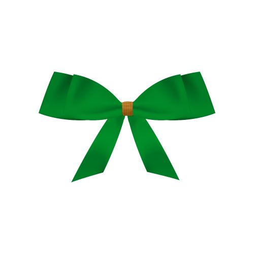 Deco, ca. 1g, ribbon green small with golden clip