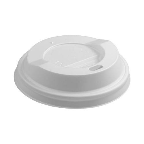 Packaging, ca. 1g, PE lids for cups white 80mm