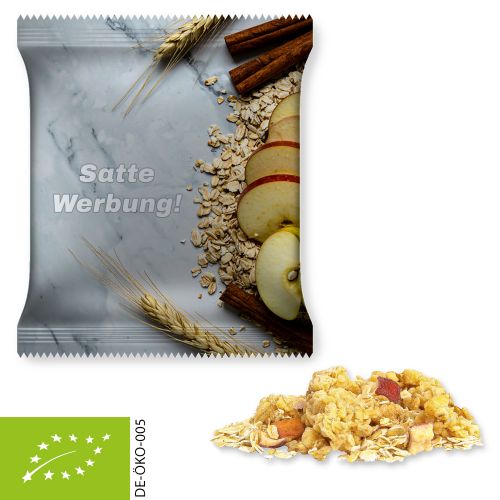 Organic porridge apple-cinnamon, ca. 50g, maxi bag