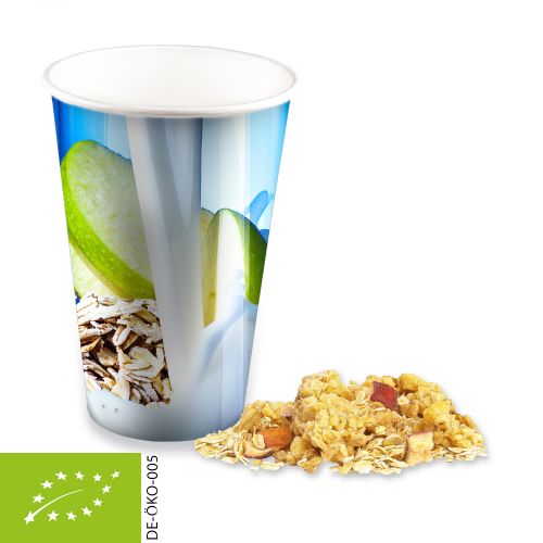 Organic porridge apple-cinnamon, ca. 50g, maxi snack cup