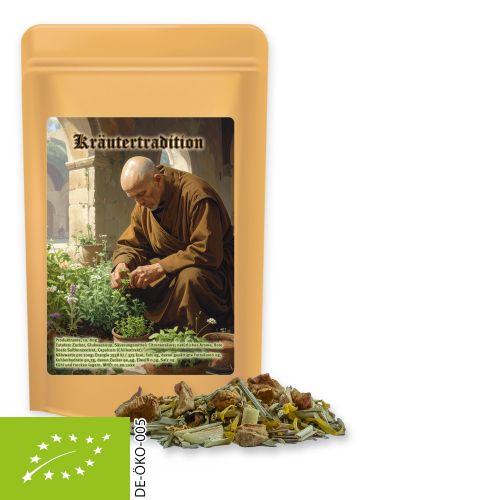 Organic herbal tea peace of mind, ca. 32g, midi stand up pouch with label