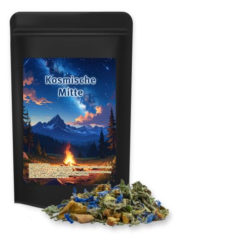 Herbal tea harmony, ca. 35g, midi stand up pouch black with label