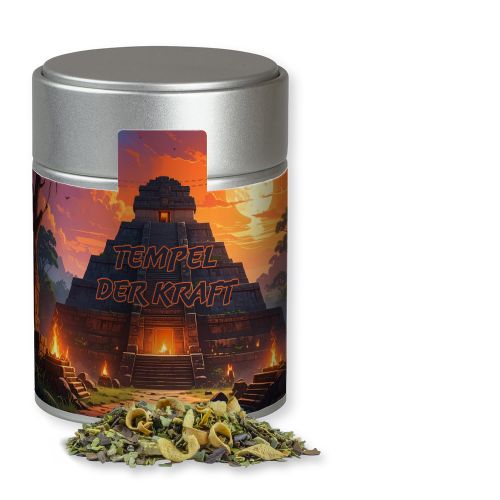 Mate tea orange, ca. 40g, metal tin midi silver