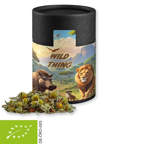 Organic rooibos tea relaxation time, ca. 40g, cardboard can midi black